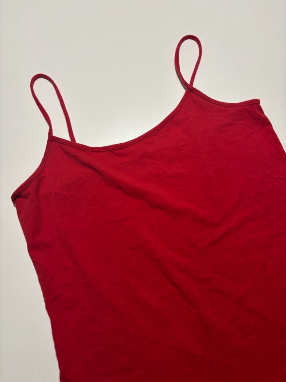 No Boundaries Cherry Red Cotton Cami
